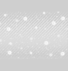 Grey And White Stripes And Snowflakes Abstract