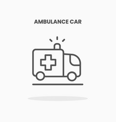 Ambulance Car Icon Line