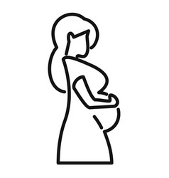 Motherhood Embrace Minimalist Line Art