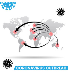 Coronavirus Outbreak Grey World Map Graphic