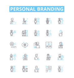 Personal Branding Line Icons Set Self