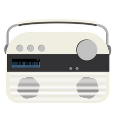 White Digital Radio On A White Background