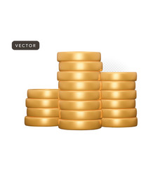 3d Stack Of Gold Coinsgrowth Concept