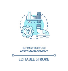 Infrastructure Asset Management Concept Icon