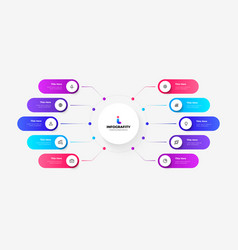 Flowchart Infographic With Central Circle