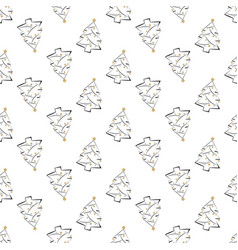 Seamless pattern with line and silhouette Vector Image