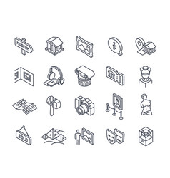 Set Of Museum Line Icons