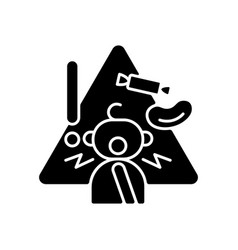 Choking Hazard Foods Black Glyph Icon