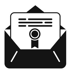 Degree Mail Icon Simple Diploma Education