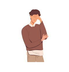 Disappointed Man With Facepalm Gesture Feeling