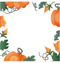 Floral Pumpkin Background And Border