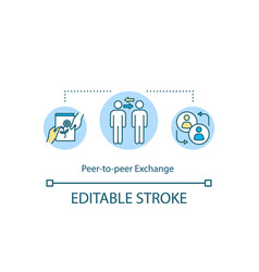 Peer To Exchange Concept Icon