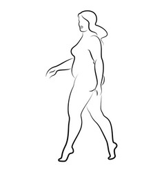 Silhouette Of The Figure A Slender Naked Woman