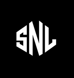 Snl Letter Logo Design With Polygon Shape