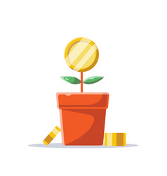 Gold Coin Flower Pot Creative Making Money