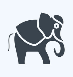 Icon Elephant Related To Thailand Symbol Glyph