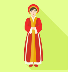 Vietnam Woman Icon Flat Style