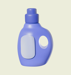 3d Blue Plastic Bottle With Detergent Or Soap