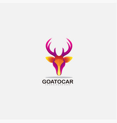 Head Deer Colorful Logo Gradient Icon