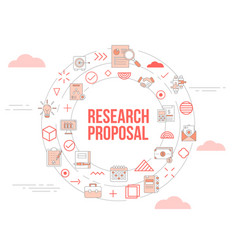 Research Proposal Concept With Icon Set Template