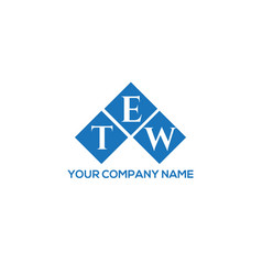 Tew Letter Logo Design On Black Background