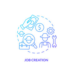 Job Creation Blue Gradient Concept Icon