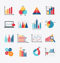 Business Chart Icons Set Flat