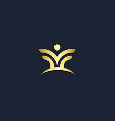 Gold Abstract Victory Award Logo