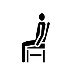 Sit Man Silhouette Glyph Icon