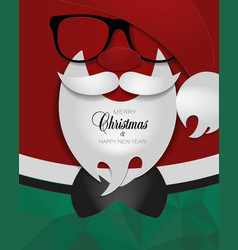 Christmas Banner With 3d Paper Cutout Hat