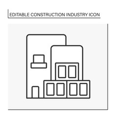 Cinder Block Line Icon