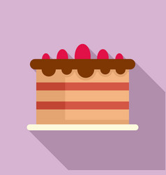 Protein Cake Icon Flat Style