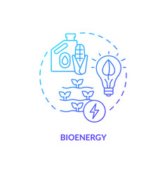 Bioenergy Blue Gradient Concept Icon