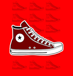 Converse Shoe Flat Red