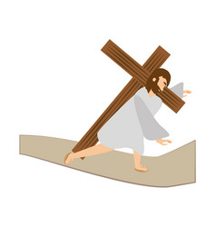 Jesus Christ Third Fall Via Crucis Station