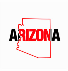 Arizona Usa State Map Typography