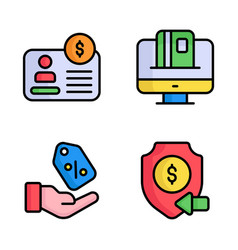 Cyber Monday Icons Set Of E-commerce And Shopping