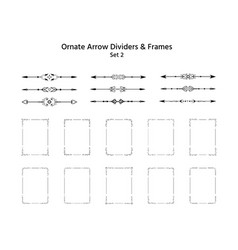 Set Of Matching Ornate Frames Arrow Dividers