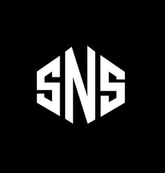 Sns Letter Logo Design With Polygon Shape