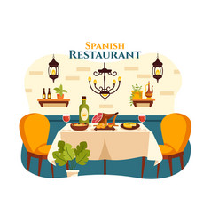 Spanish Restaurant With Various Of Food Menu