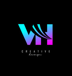 Creative Colorful Letters Vh V H Logo