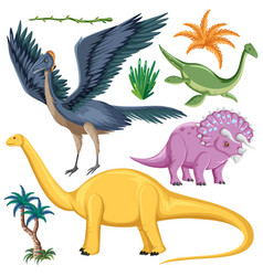 Dinosaur And Nature Elements Collection