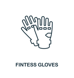 Fintess Gloves Icon Line Element From Gym