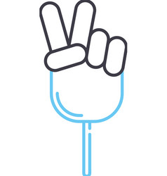 Foam Finger Line Icon Outline Symbol