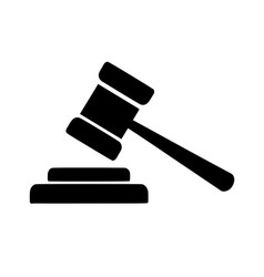 Judge Gavel Or Auction Hammer Icon Image