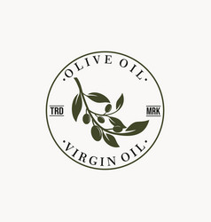 Olive Plant Virgin Oil Logo Template