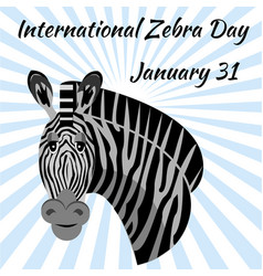 Postcard International Zebra Day January 31