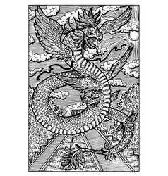 Quetzalcoatl Feathered Serpent Engraved Fantasy