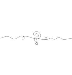 One Continuous Line Drawing Of Question Mark