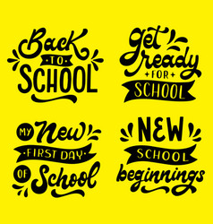 Back School Lettering Set Design